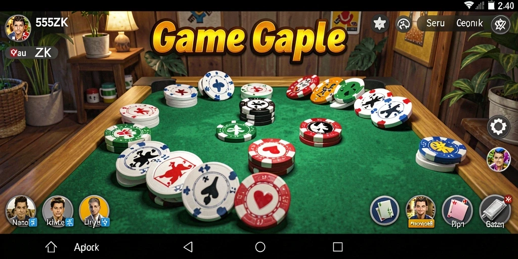 Tampilan menarik dari gameplay Gaple di 555ZK.