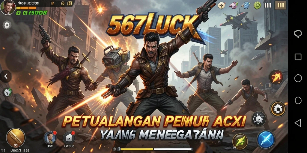Screenshot menampilkan aksi seru dalam permainan 567LUCK.