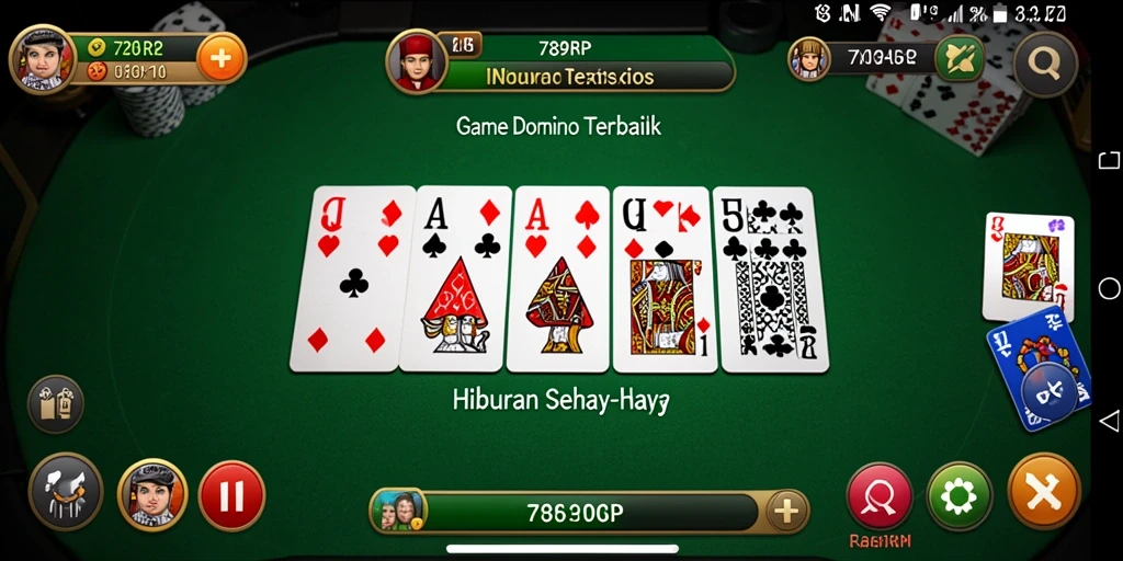 Tangkapan layar menunjukkan gameplay menarik dari game Domino.