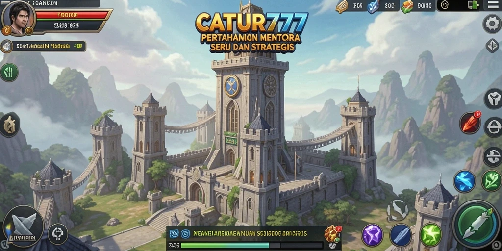 Tampilan gameplay menegangkan dalam game Tower Defense.