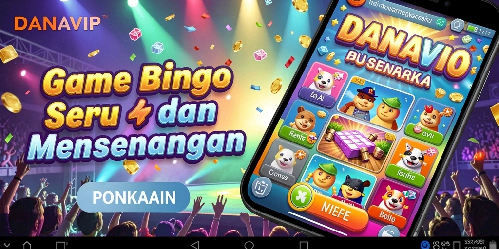 Tampilan permainan Bingo seru dan interaktif di DANAVIP.