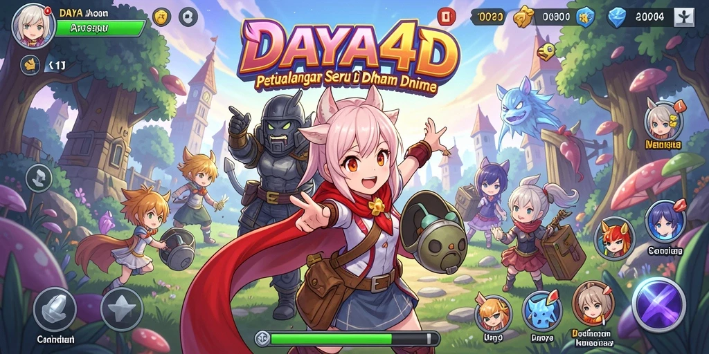 Tampilan gameplay seru di dunia anime DAYA4D.