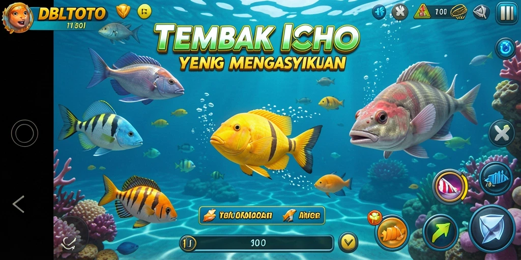 Tampilan gameplay Tembak Ikan yang seru dan menarik di DBLTOTO.