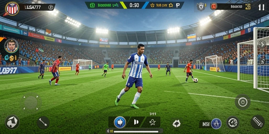 Tampilan gameplay LUSA777 yang menegangkan dalam sepak bola.