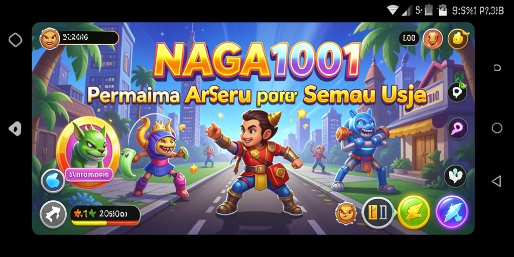 Tampilan gameplay seru dalam NAGA1001 menunjukan aksi Arcade yang menegangkan.