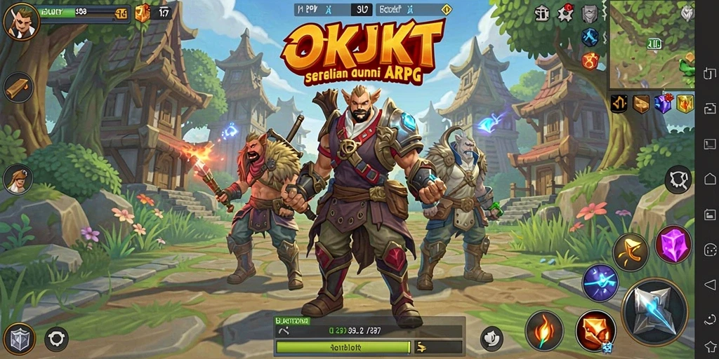 Screenshot dari gameplay seru OKJKT dalam dunia ARPG.