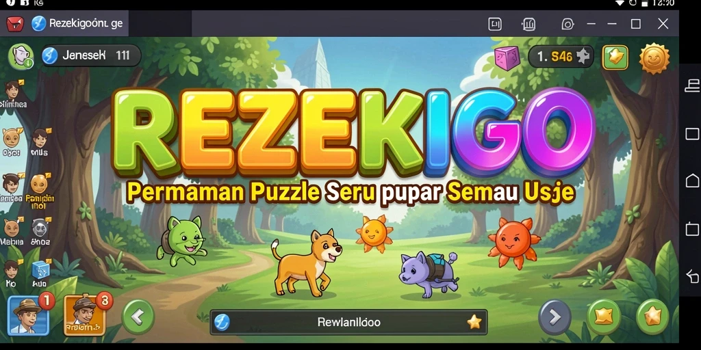 Tampilan gameplay seru dari REZEKIGO dengan berbagai teka-teki menarik.