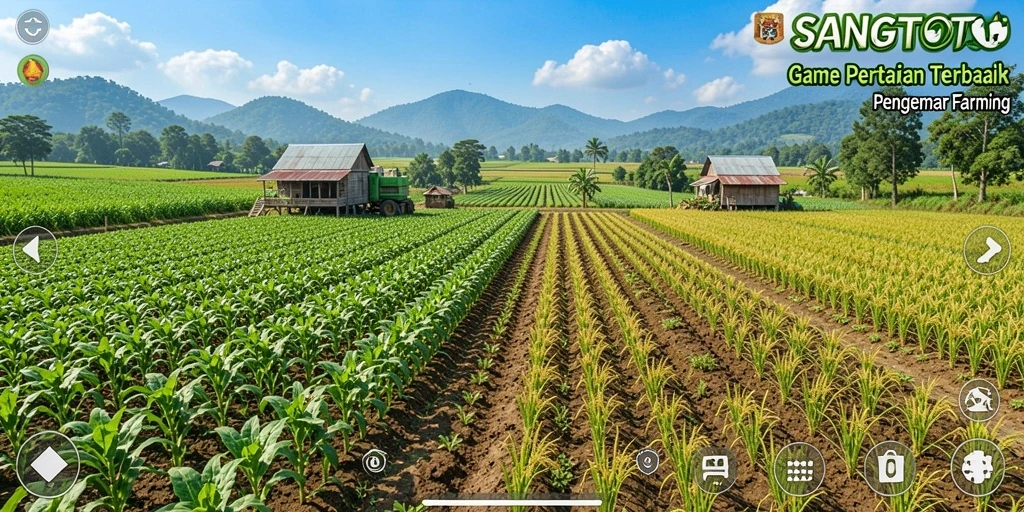 Tampilan gameplay SANGTOTO dengan aktivitas bertani yang seru.