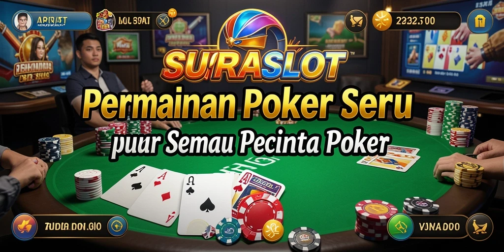 Tangkapan layar utama SUPRASLOT menampilkan gameplay Poker yang mengasyikkan.