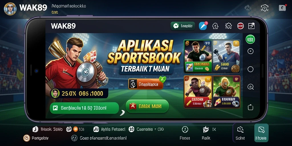 Tangkapan layar utama WAK89 menampilkan antarmuka taruhan olahraga yang menarik.